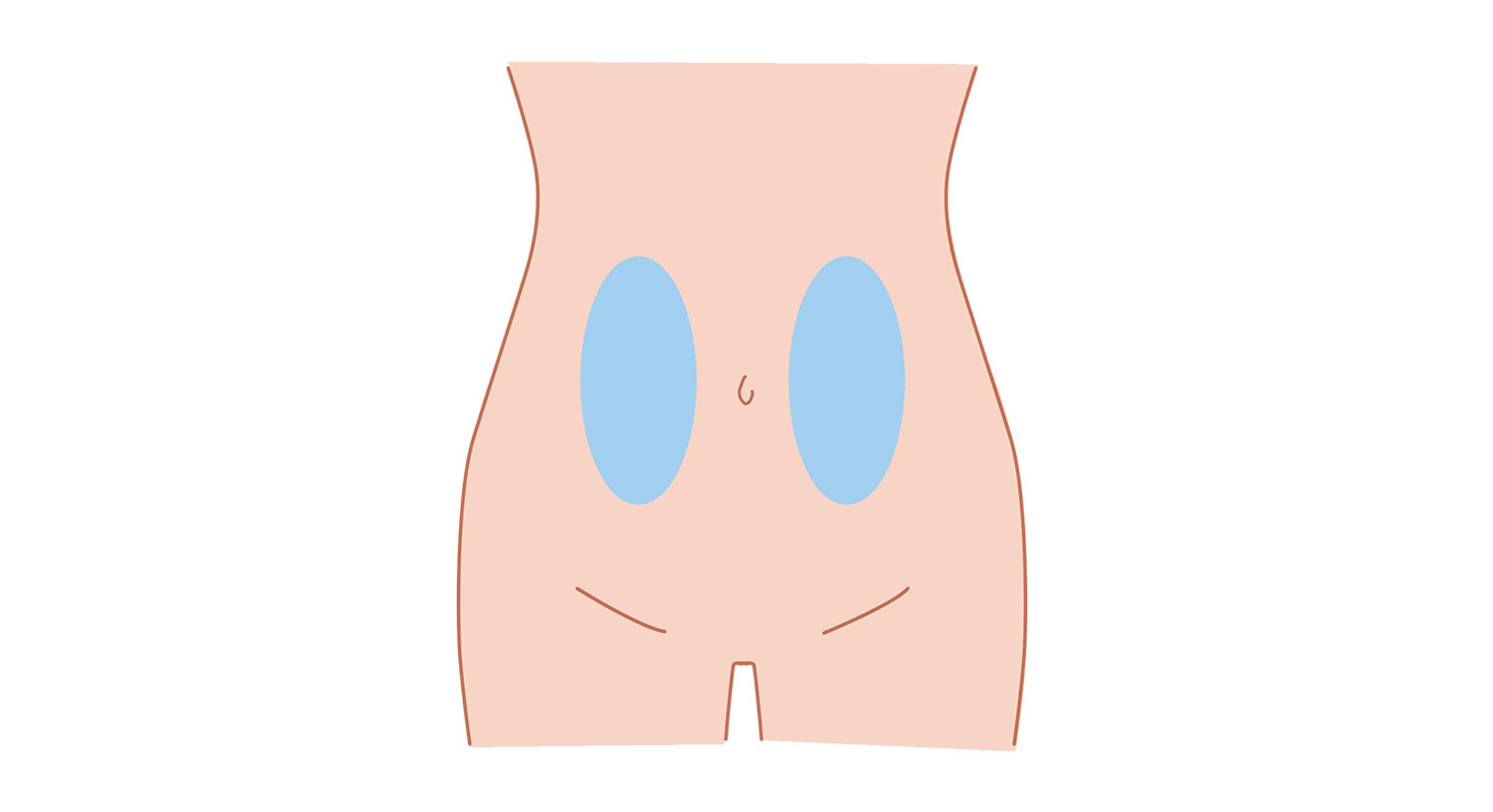 へそ周り約5㎝より外側を示すイラスト