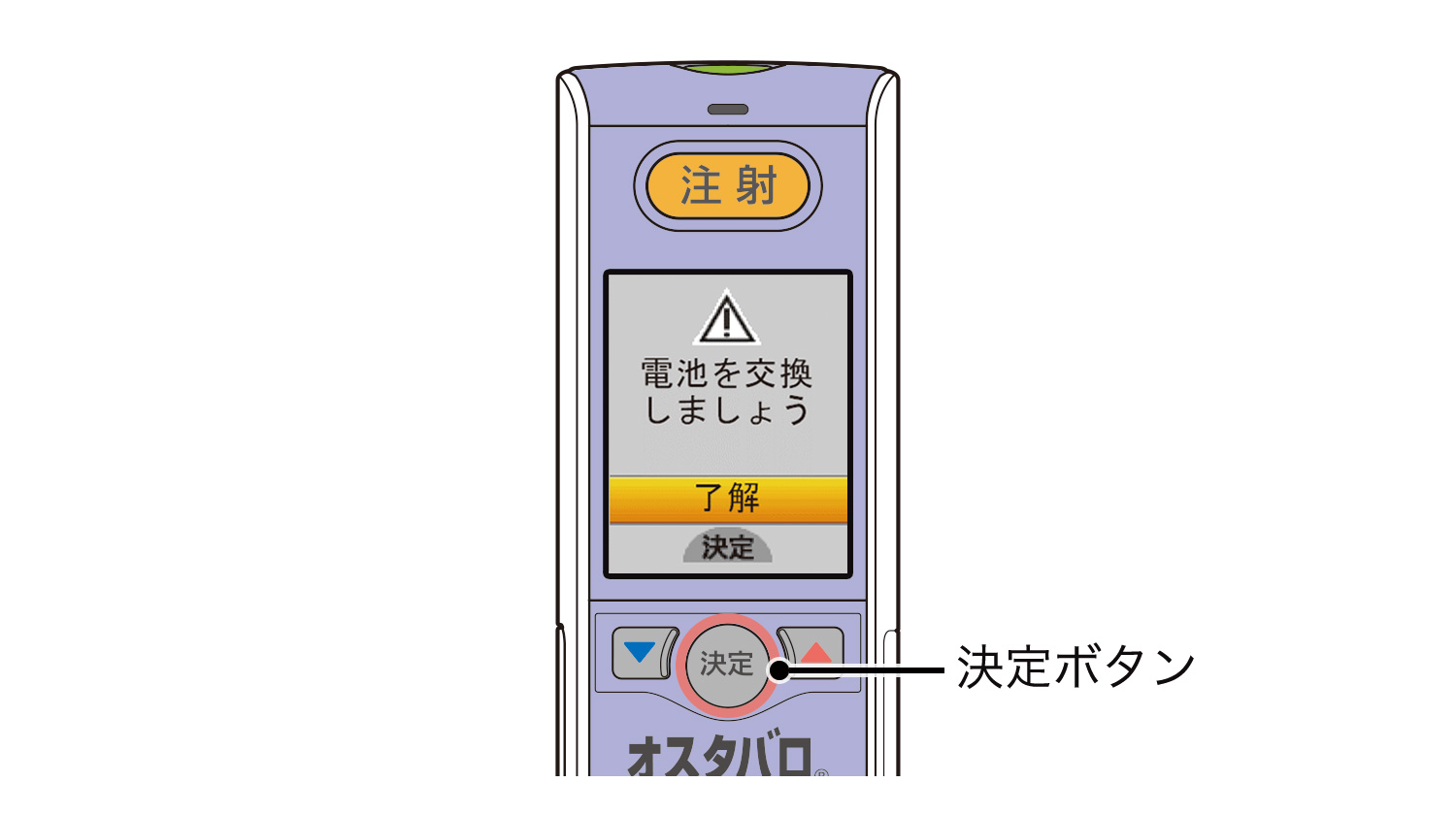 先端キャップをまっすぐ取り外すイラスト